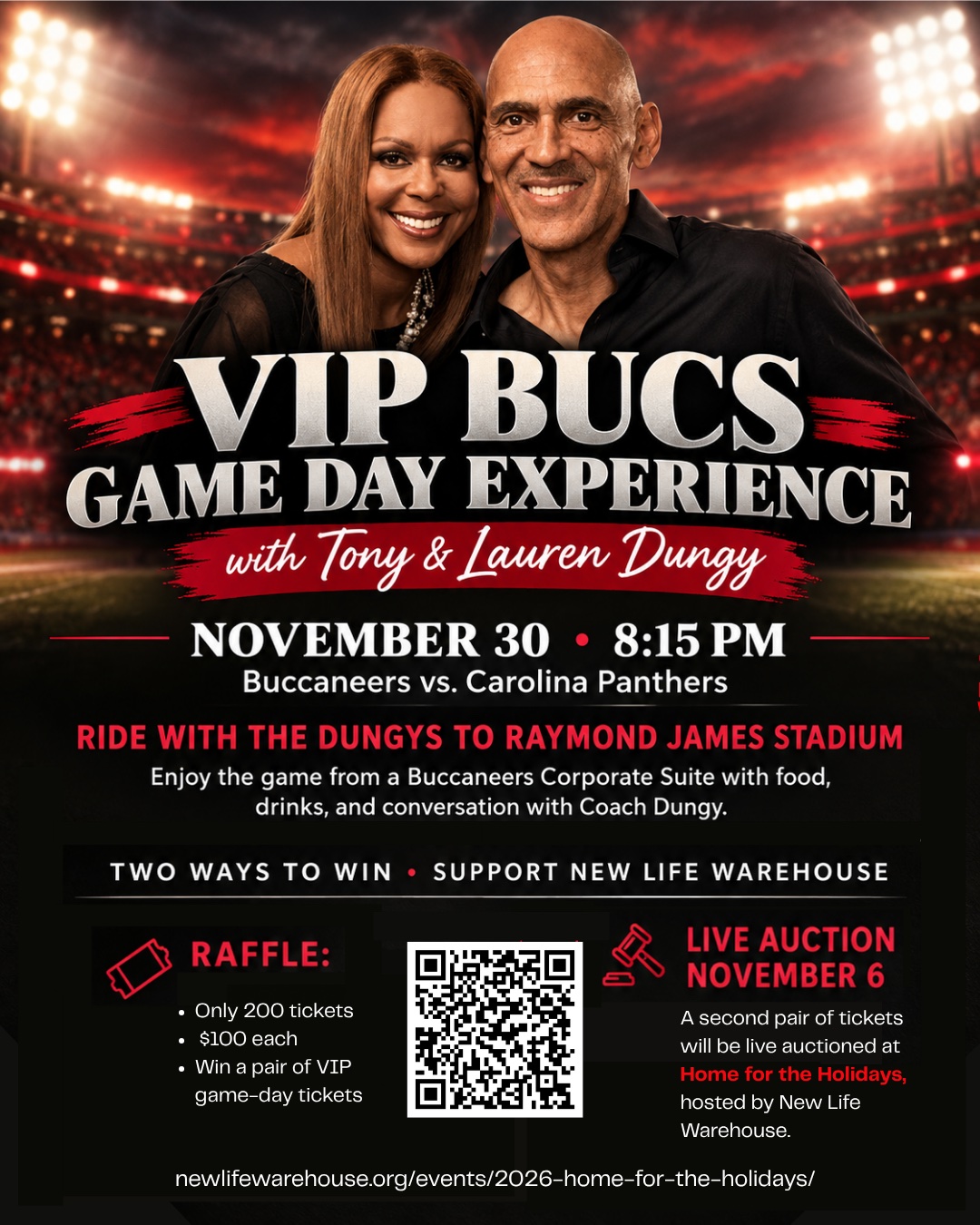 Former Bucs head coach Tony Dungy partners with nonprofit organization, New Life Warehouse — WFTS ABC Action News Tampa, Dunedin Sports news