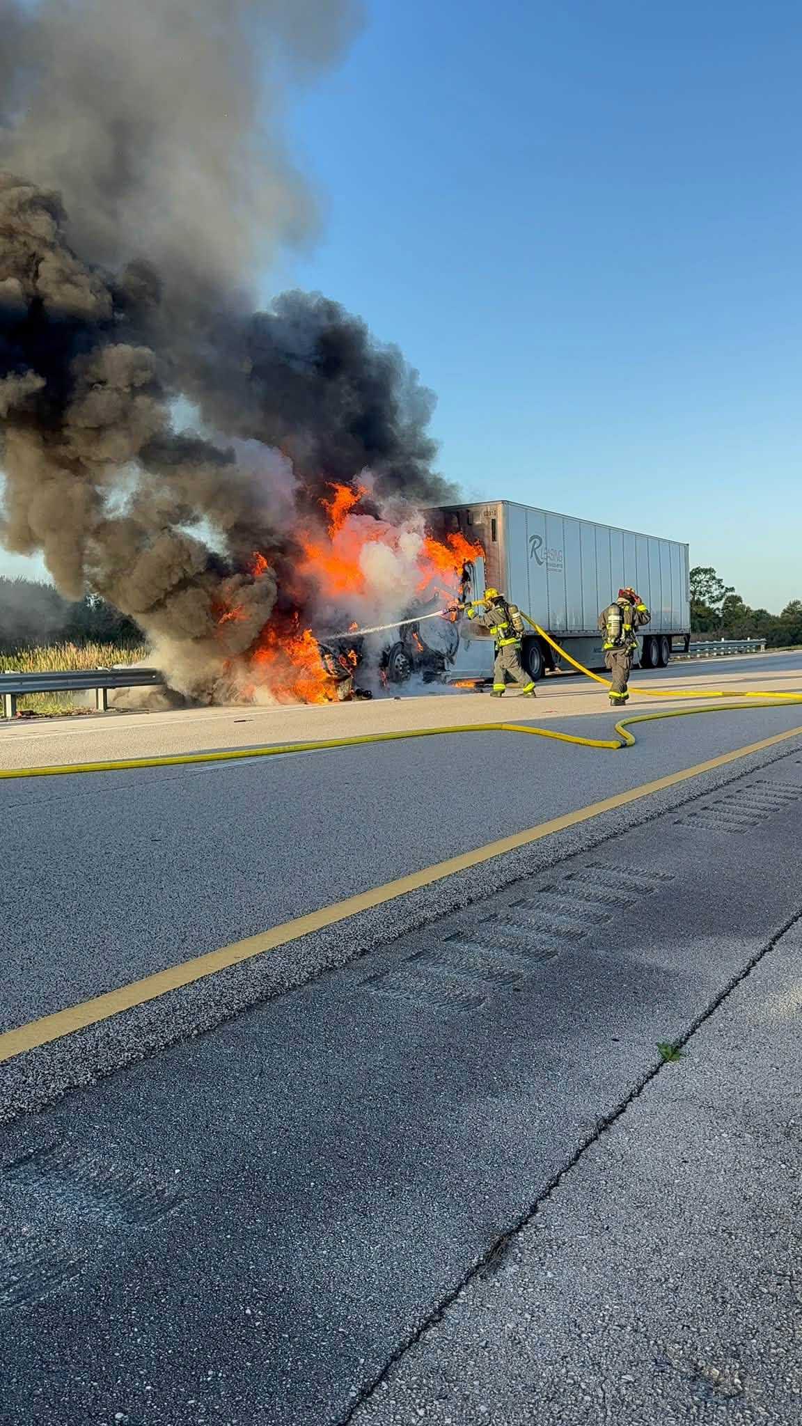 Lanes reopen after tractor trailer fire on Florida's Turnpike in St. Lucie County — WPBF West Palm Beach