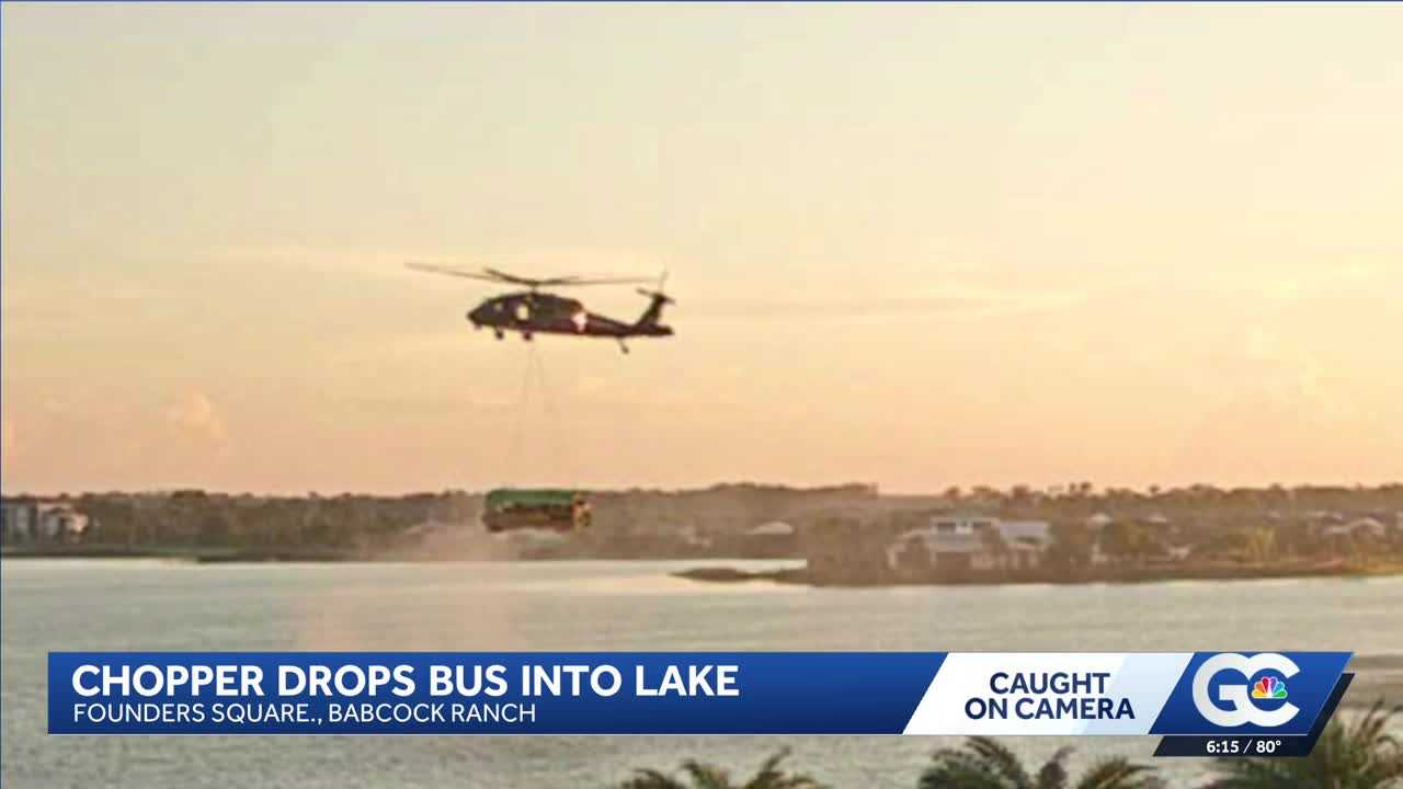 A Black Hawk carrying a school bus over Florida town had residents asking one question: Why? — WESH 2 Orlando, Dunedin Schools news