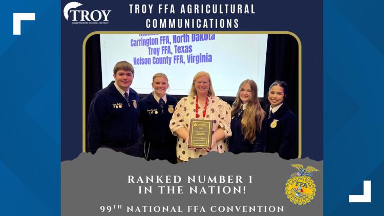 Troy FFA students place first in the nation in Agricultural Communications — KCEN (Central Texas), Dunedin Schools news