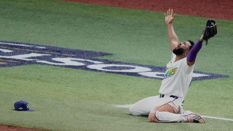 Peralta, Caminero, Díaz lead Rays to 7-3 win over Guardians and a trip to the World Series — WTSP Sports Tampa Bay, Dunedin Sports news
