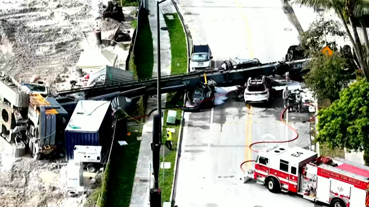 Reports: 4 hurt after crane collapses in Miami neighborhood — FOX 13 Tampa Bay News